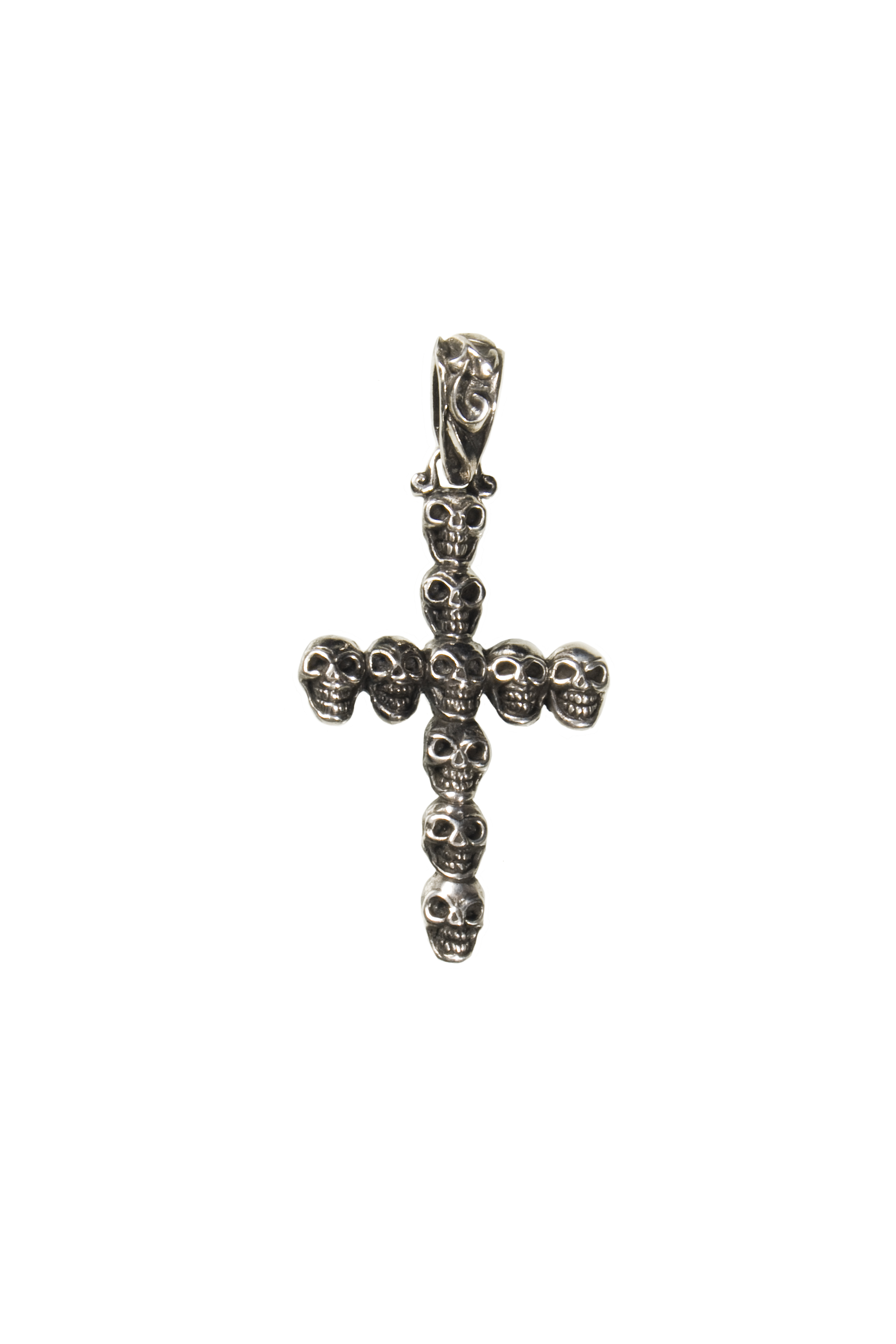 Small Skull Cross Pendant Necklace